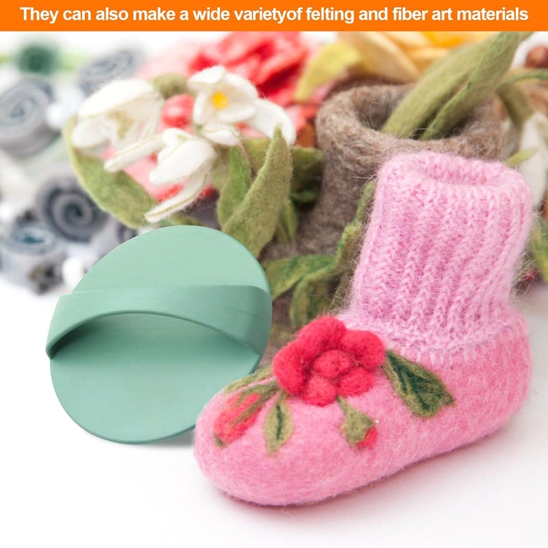 KIBBEH 2Pcs Wet Felting Tool, Versatile Fulling Block, Great for Working on Seams, Flat Felts, Hat & Slipper Shaping - Image 5